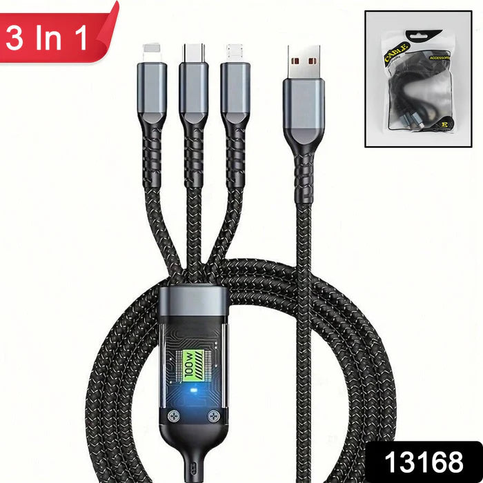 3-In-1 Super Fast Charging Cable 100w