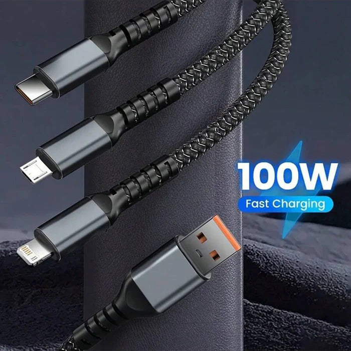 3-In-1 Super Fast Charging Cable 100w